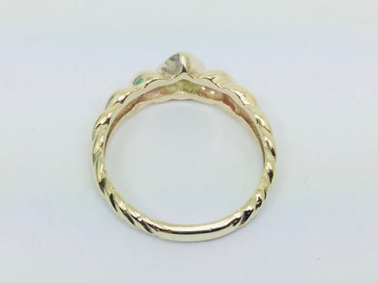 10k Yellow Gold Heart Love Twist Ring