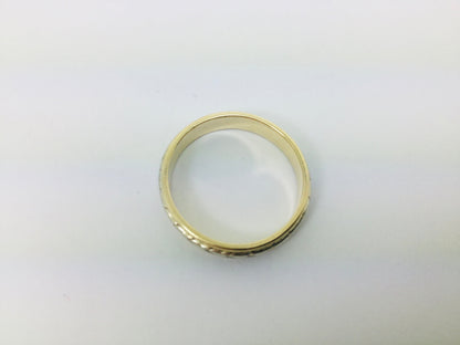 14k Yellow & White Gold Zig Zag Band Ring