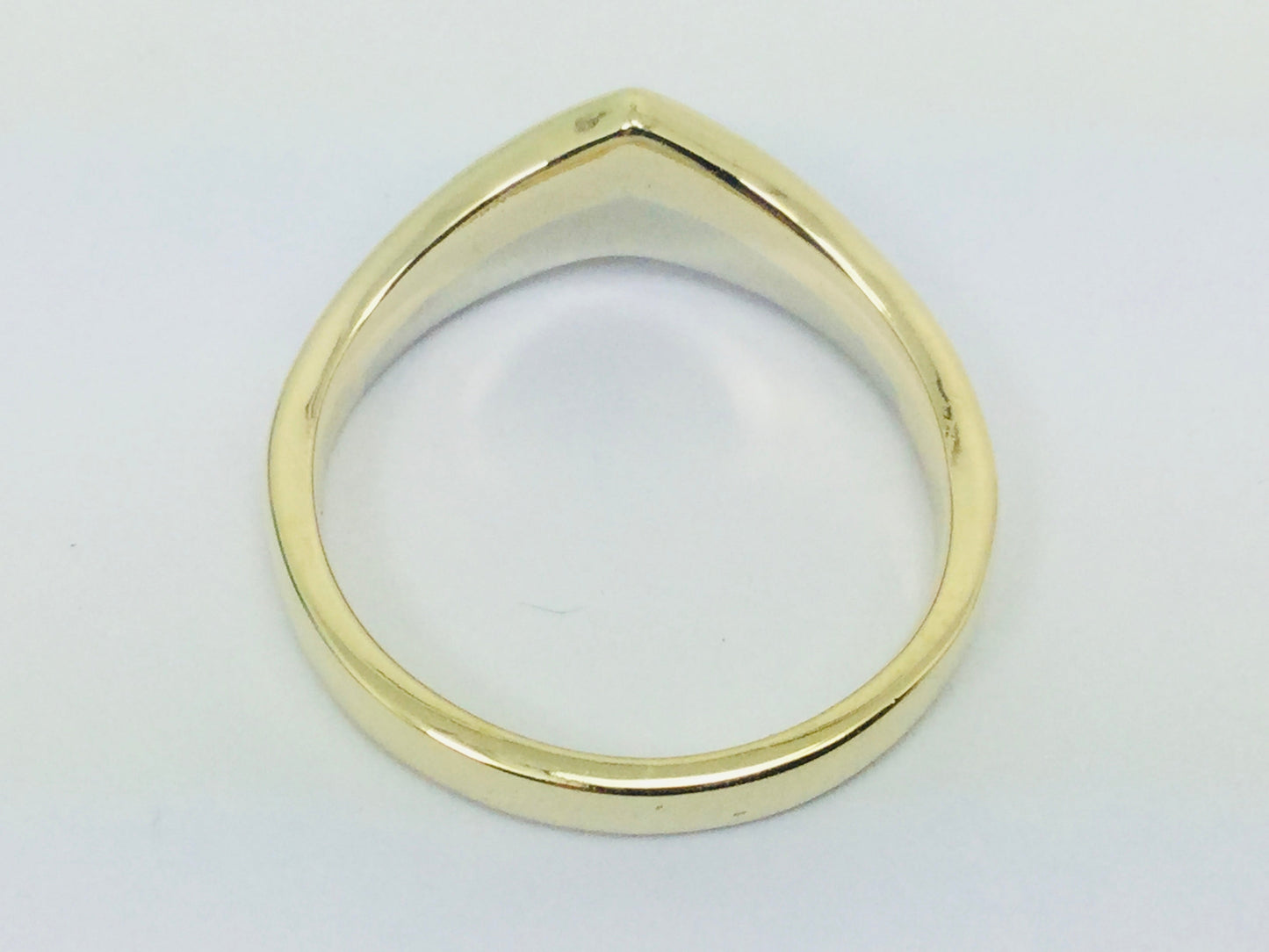 14k Yellow and White Gold Chevron Band Ring