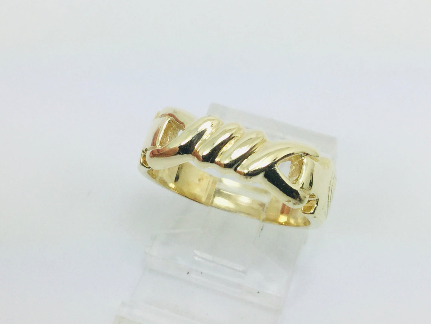 10k Yellow Gold Knot and Twist Pattern Ring