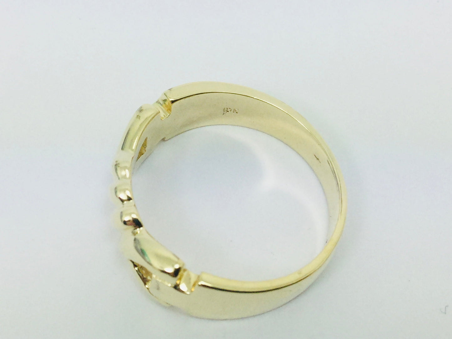 10k Yellow Gold Knot and Twist Pattern Ring