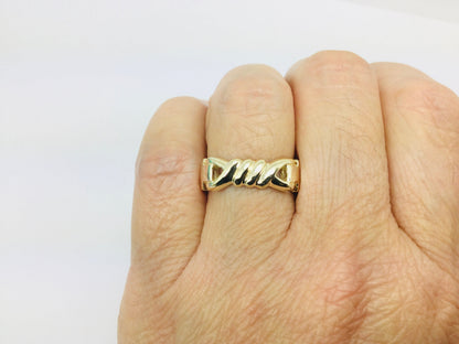 10k Yellow Gold Knot and Twist Pattern Ring