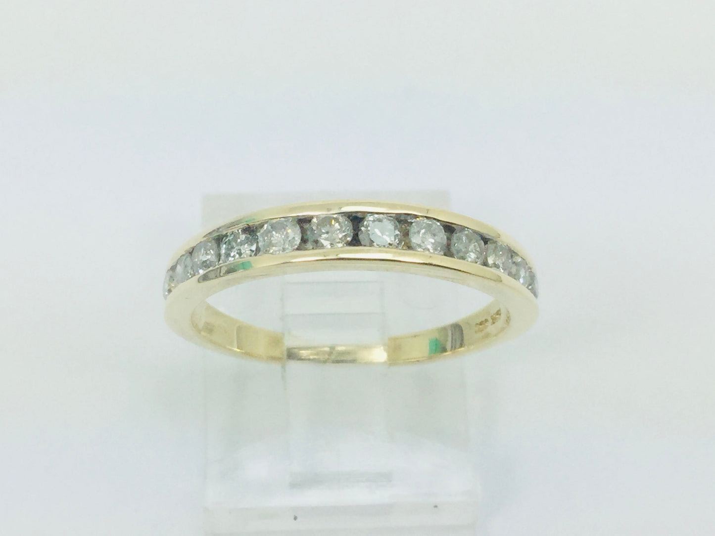 10k Yellow Gold Brilliant Cut 48pt Channel Set Diamond Ring