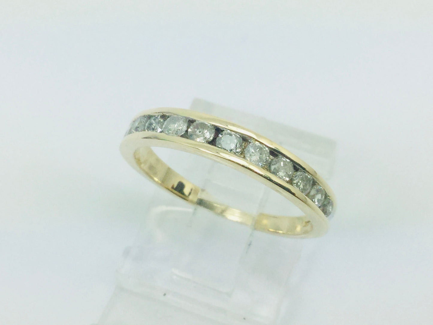 10k Yellow Gold Brilliant Cut 48pt Channel Set Diamond Ring