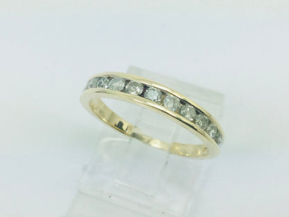 10k Yellow Gold Brilliant Cut 48pt Channel Set Diamond Ring
