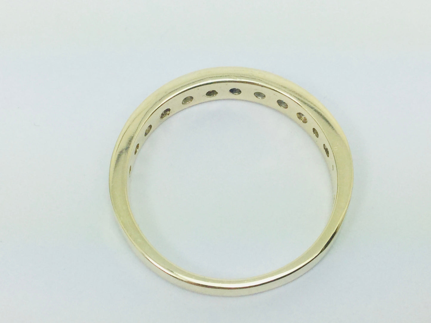 10k Yellow Gold Brilliant Cut 48pt Channel Set Diamond Ring
