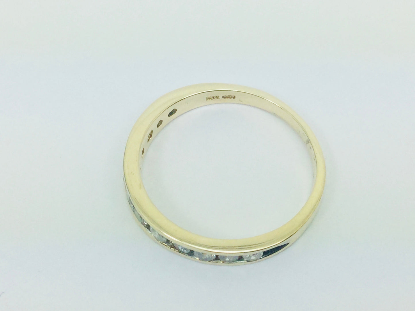 10k Yellow Gold Brilliant Cut 48pt Channel Set Diamond Ring