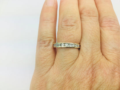 10k Yellow Gold Brilliant Cut 48pt Channel Set Diamond Ring