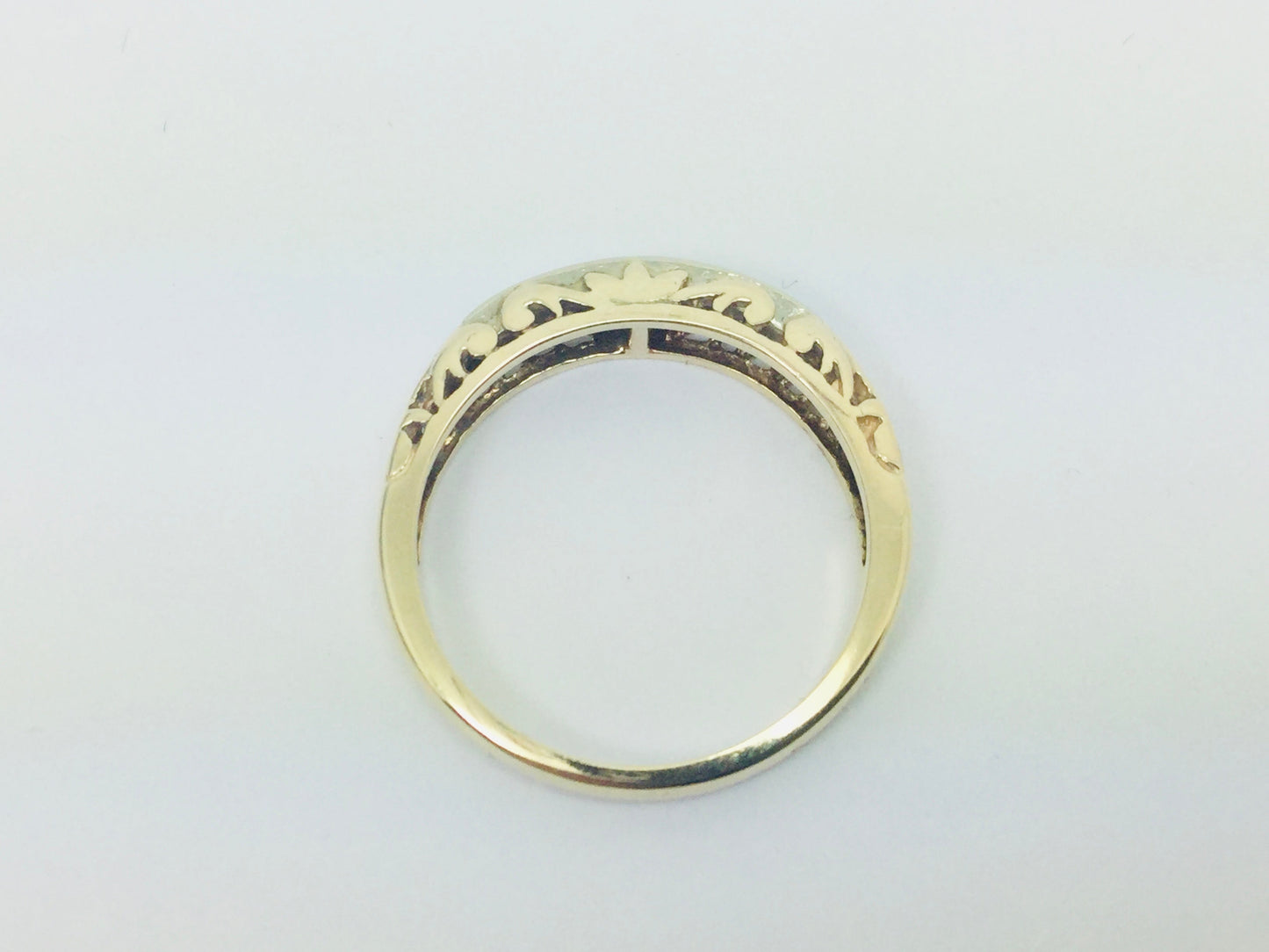10k Yellow Gold Brilliant Cut 18pt Channel Set Diamond Ring