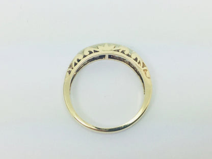 10k Yellow Gold Brilliant Cut 18pt Channel Set Diamond Ring