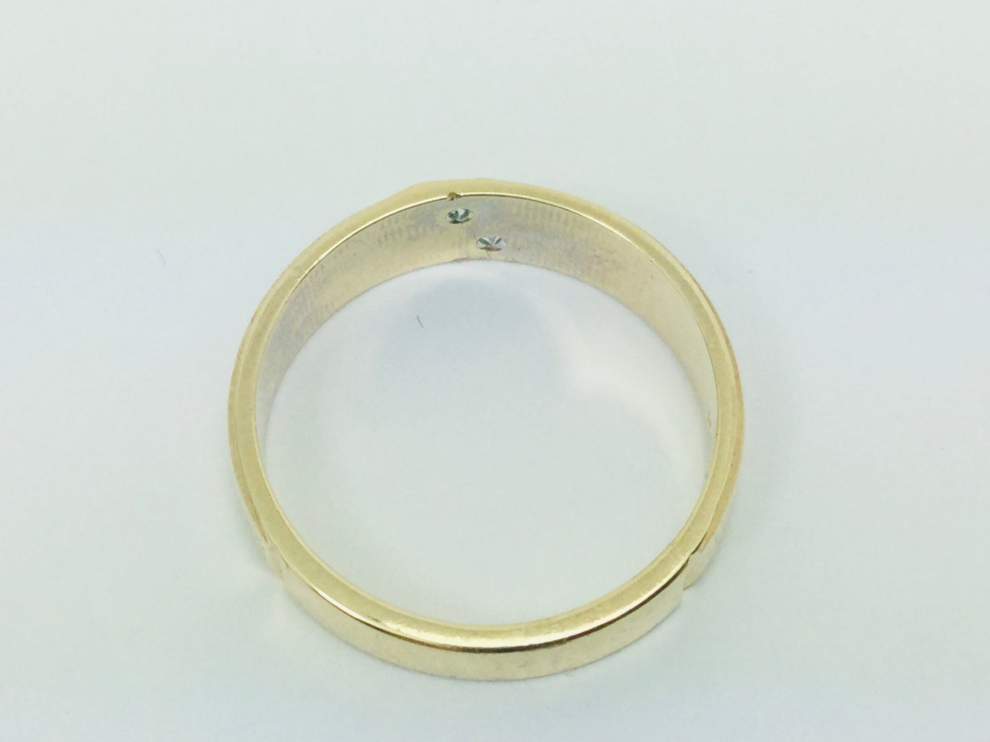 10k Yellow Gold Round Cut 3pt Diamond Row Set Band Ring