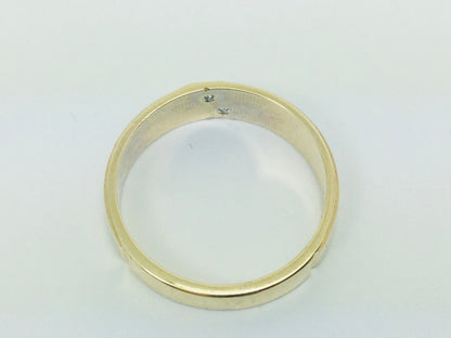 10k Yellow Gold Round Cut 3pt Diamond Row Set Band Ring