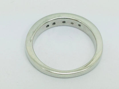 14k White Gold Round Cut 20pt Channel Set Diamond Band Ring
