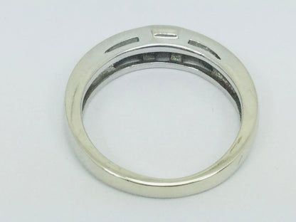 14k White Gold Brilliant Cut 20pt Channel Set Diamond Band Ring