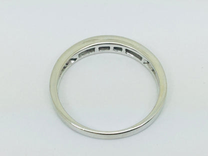 14k White Gold Baguette Cut 18pt Channel Set Diamond Band Ring