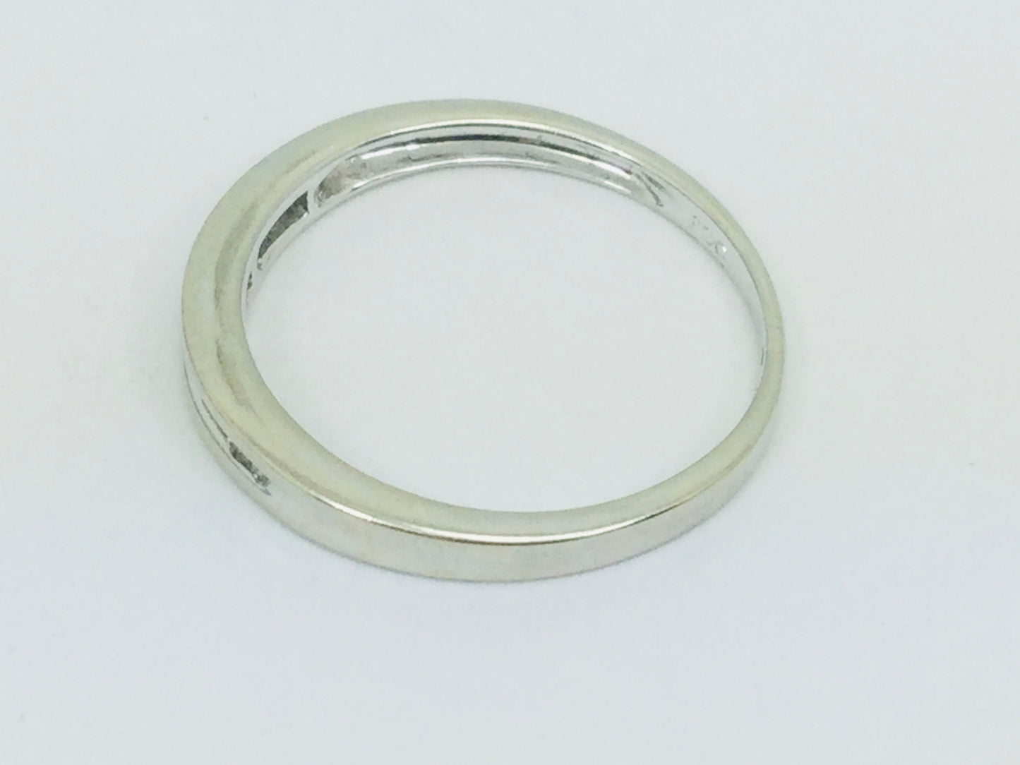 14k White Gold Baguette Cut 18pt Channel Set Diamond Band Ring