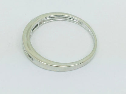 14k White Gold Baguette Cut 18pt Channel Set Diamond Band Ring