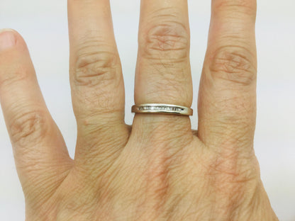 14k White Gold Baguette Cut 18pt Channel Set Diamond Band Ring