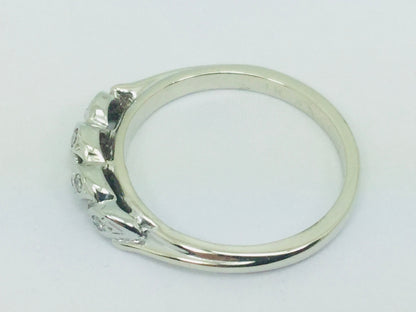 14k White Gold Round Cut 6pt Diamond Bridal Knot Ring
