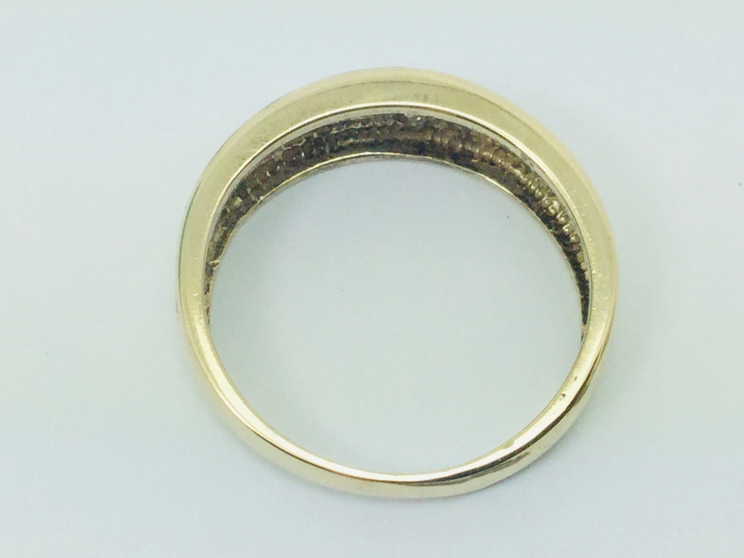 10k Yellow and White Gold Round Cut 16pt Diamond Solitaire Ring