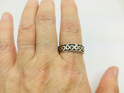 10k Yellow Gold 6.35mm Custom Celtic Pattern Band Ring