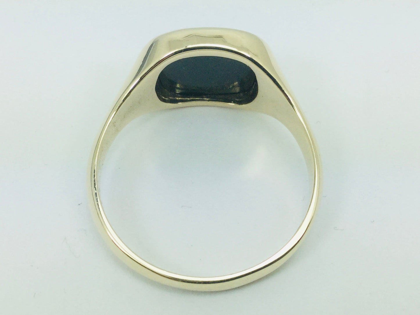 14k Yellow Gold Square Cut Bloodstone Ring