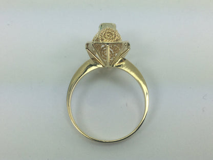 18k Yellow Gold Emerald Cut 20pt Emerald May Birthstone Ring