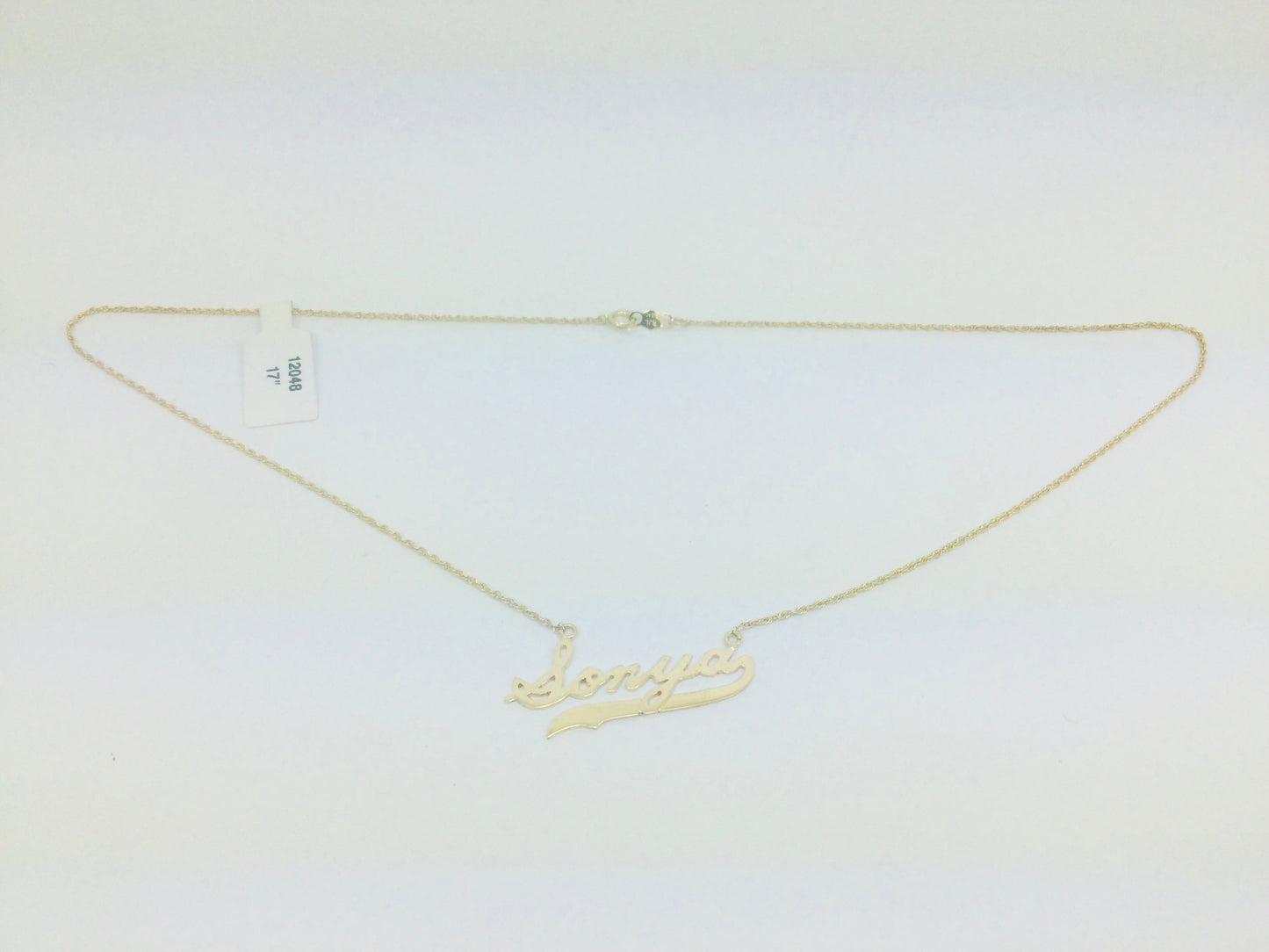 14k Yellow Gold 'Sonya' Cursive Name Necklace