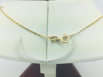 14k Yellow Gold Round Cut 10pt Diamond Solitaire Necklace