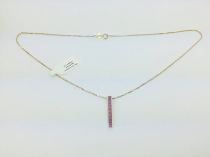14k Yellow Gold Round Cut 45pt Tourmaline Necklace