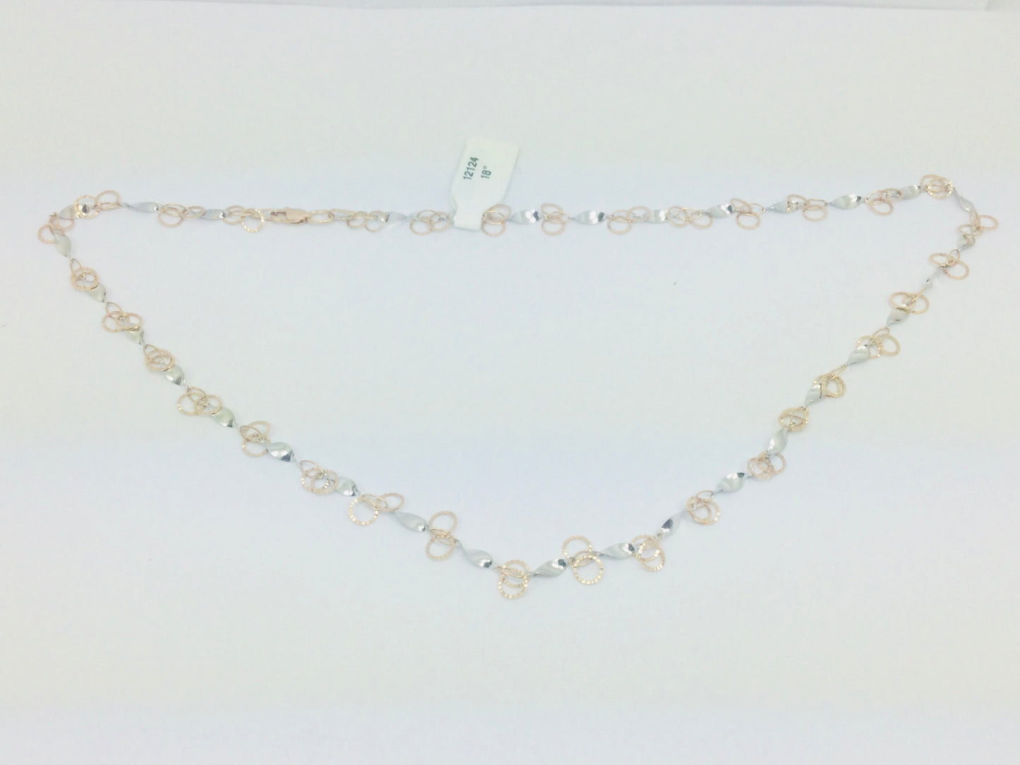 14k Rose and White Gold Chain Necklace
