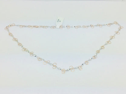 14k Rose and White Gold Chain Necklace