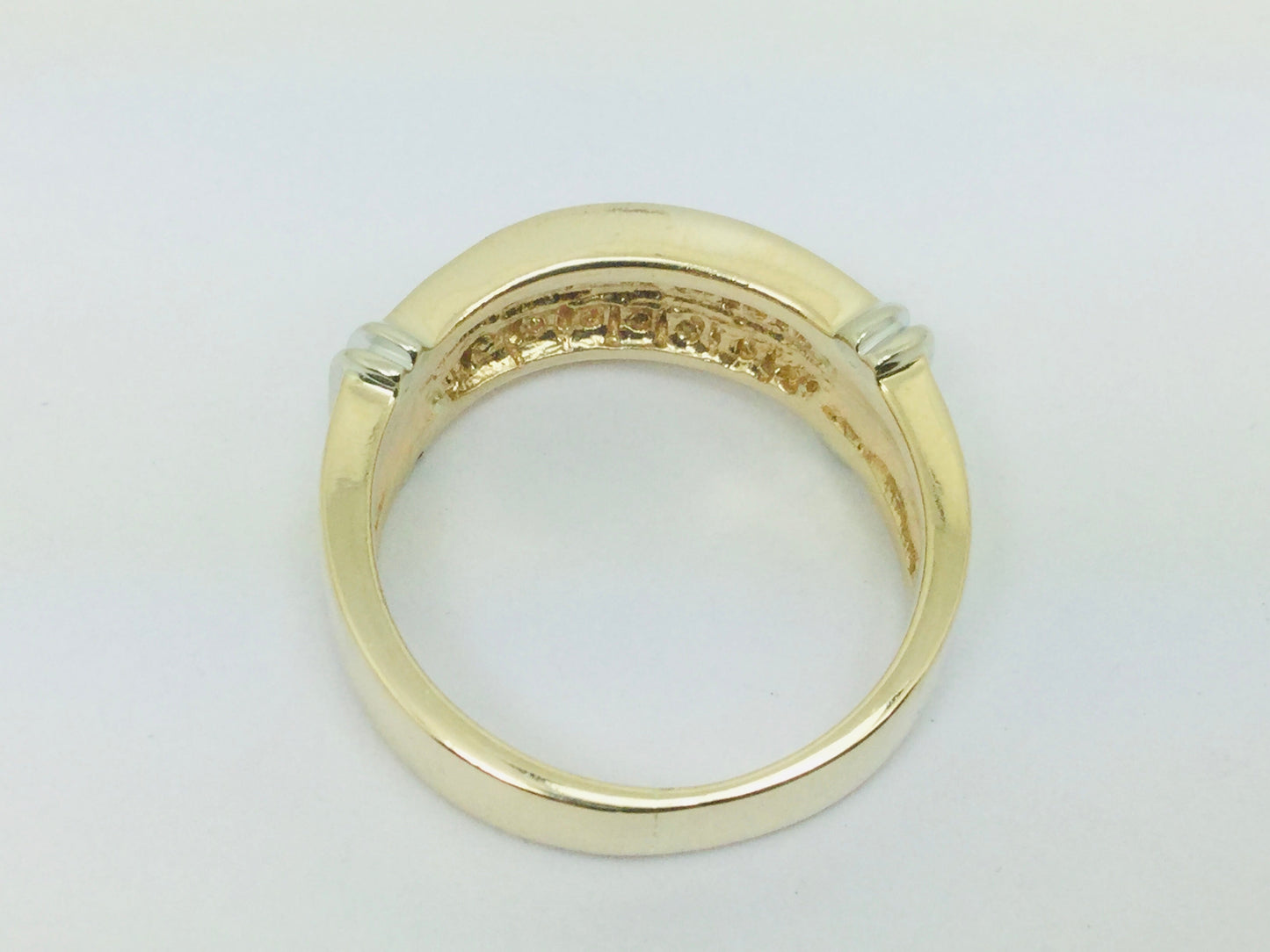 14k Yellow Gold Multi Color Blue Pink Yellow Aqua Topaz Ring