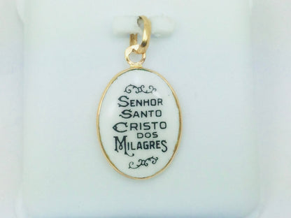 18k Yellow Gold Senhor Santo Cristo Dos Milagres Pendent
