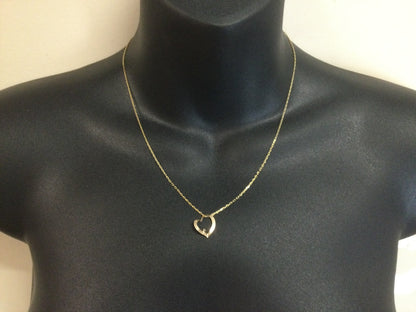 10k Yellow Gold Round Cut 1pt Diamond Heart Pendent