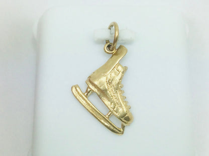 10k Yellow Ice Skate Pendent