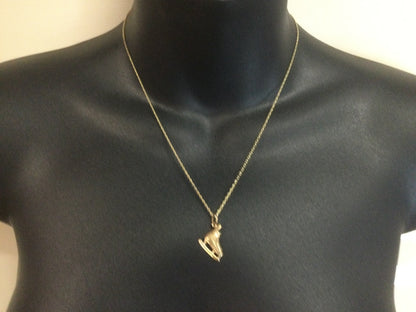 10k Yellow Ice Skate Pendent