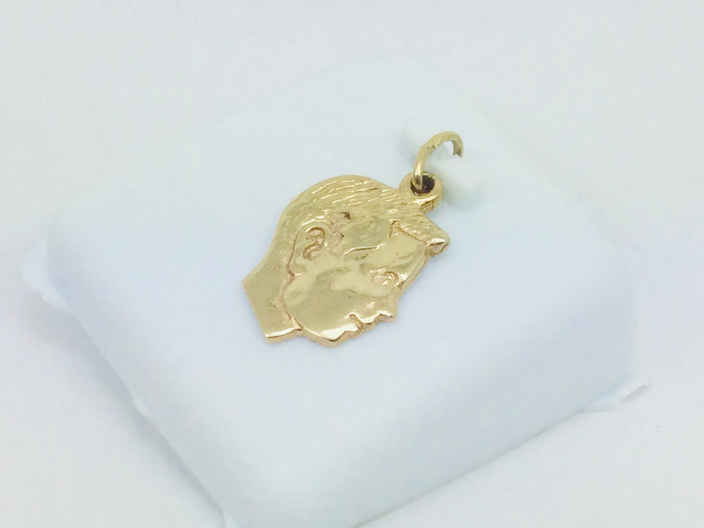 10k Yellow Gold Side Profile Face Boy Pendent