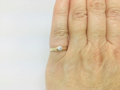 14k Yellow Gold Round Cut 30pt Diamond Solitaire Ring