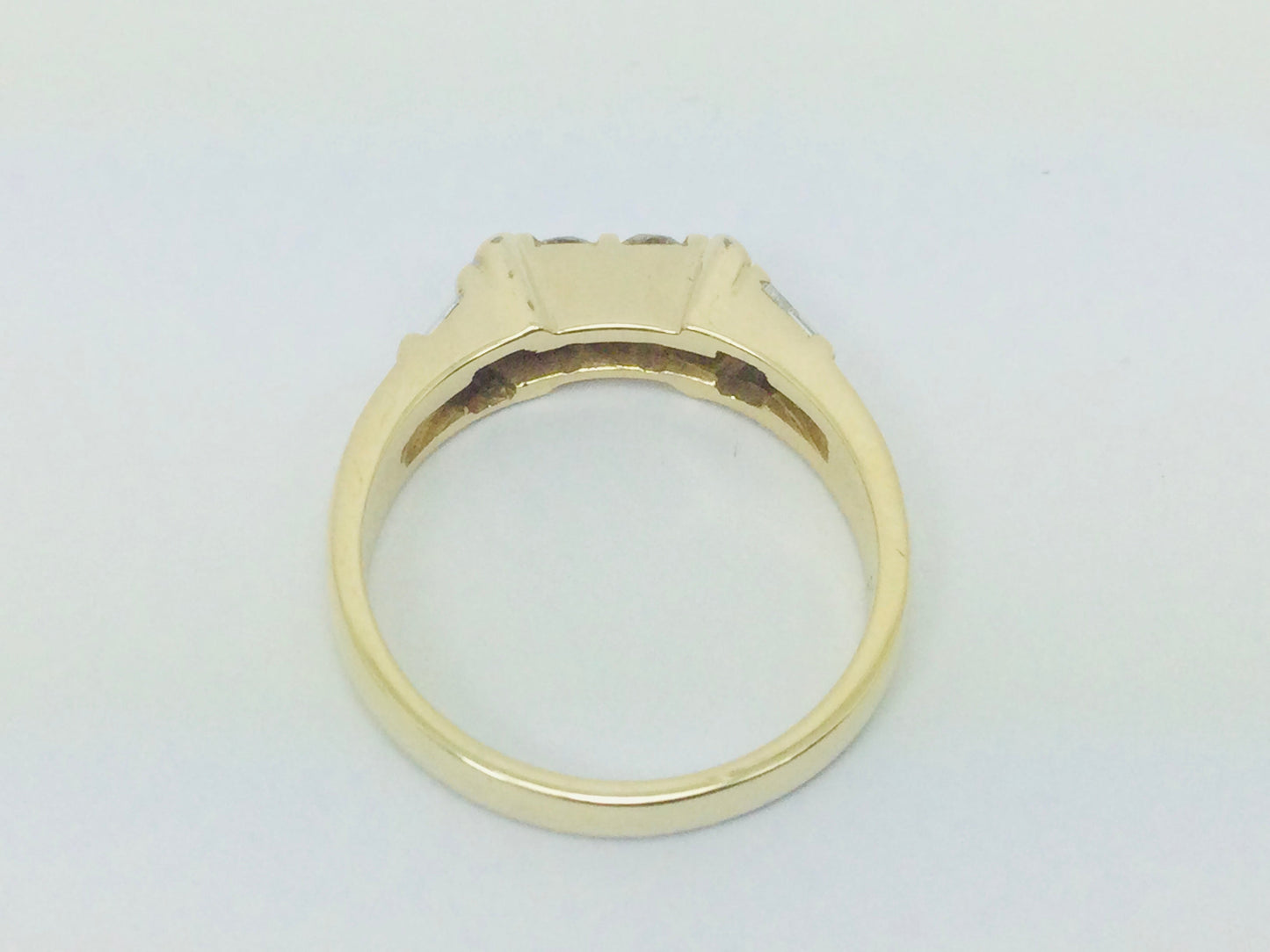 14k Yellow Gold 46pt Round Cut Diamond Wedding Band Ring