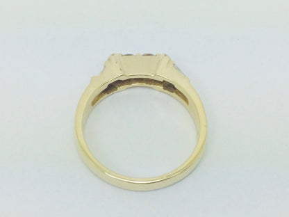 14k Yellow Gold 46pt Round Cut Diamond Wedding Band Ring
