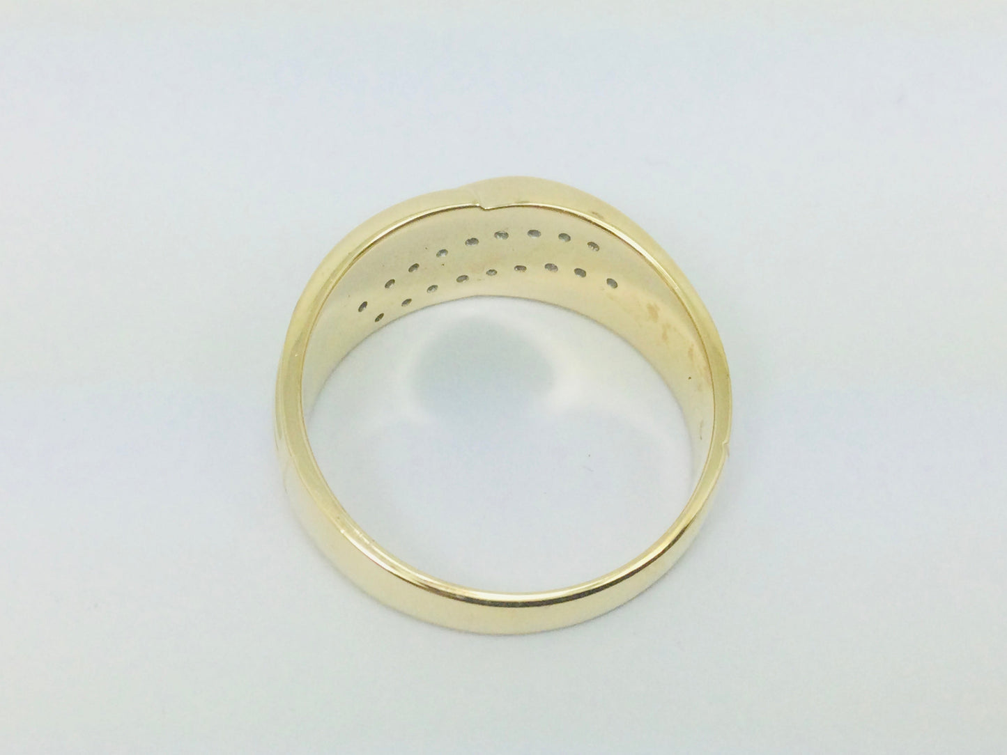 14k Yellow Gold Round Cut 0.5c0t Diamond Row Set Ring