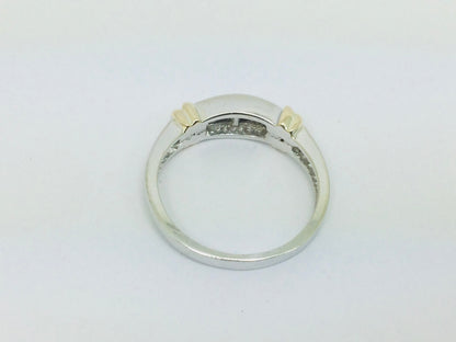 14k White Gold Princess Cut 32pt Diamond Row Set Band Ring