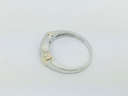 14k White Gold Princess Cut 32pt Diamond Row Set Band Ring