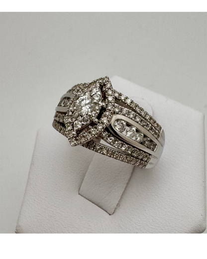 14k White Gold 4.44ct Diamond Ring