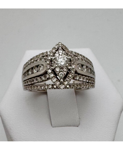 14k White Gold 4.44ct Diamond Ring