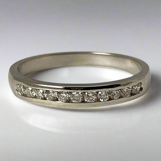 14k White Gold 0.22ct Diamond Ring / Wedding Band