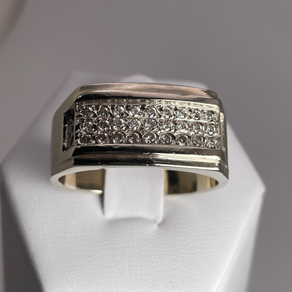 Men's 14k White Gold 0.66ct Diamond Band Ring