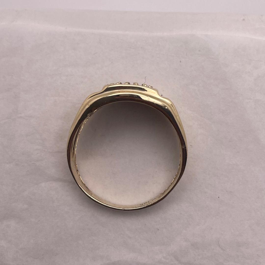 10k Yellow & White Gold 0.13ct Diamond Ring