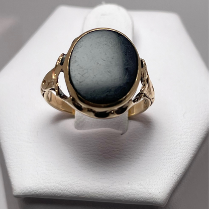 10k Yellow Gold Black Onyx Pinky Ring